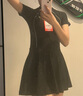 李寧（LI-NING）泳衣女士防曬連體裙式游泳衣保守大碼遮肚溫泉泳裝0631黑L 曬單實拍圖