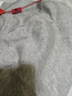 皮爾卡丹（pierre cardin）假兩件v領(lǐng)撞色短袖上衣女韓版寬松簡(jiǎn)約百搭休閑設(shè)計(jì)感小眾拼接t恤 灰色 L 【建議100-120斤】 曬單實(shí)拍圖