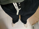 尤芮軻胖子大碼240斤垂感直筒褲子男春秋季長(zhǎng)褲百搭大碼寬松闊腿休閑褲 K1346黑色 5XL 210斤至240斤可穿 曬單實(shí)拍圖