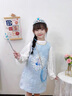 G.DUCKKIDS小黃鴨童裝女童套裝春秋季兒童衣服女寶寶秋裝艾莎公主背心裙套裝 藍色+皇冠魔法棒 130 尺碼7~8歲【120-130cm】cm 曬單實(shí)拍圖