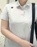 DESCENTE迪桑特WOMEN’S TRAINING系列女士短袖POLO衫 LG-淺灰色 M (165/84A) 曬單實(shí)拍圖