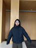 波司登（BOSIDENG）2025新款輕薄羽絨服女短款90絨立領(lǐng)菱格寬松時(shí)尚外套B250135326 夜空黑|8F44 XS 155/80A 體重約110以?xún)?曬單實(shí)拍圖