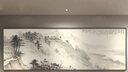 客廳裝飾畫靠山圖山水畫橫幅掛畫新中式沙發(fā)背景墻辦公室招財壁畫 孤帆見影 50*150布紋膜 鋁合金黑框 曬單實(shí)拍圖