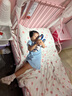 戴維貝拉（DAVE＆BELLA）兒童連衣裙2025童裝新款甜美女童碎花公主裙純棉女寶寶夏裝裙子 白底印花【現(xiàn)貨】 100 cm（建議身高90-100cm） 曬單實(shí)拍圖