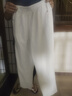 恒源祥棉麻褲女2025夏季薄款媽m休閑九分褲子女士亞麻蘿卜哈倫褲小個(gè)子 灰綠色 2XL (135-150斤) 曬單實(shí)拍圖