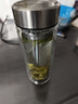 500ml雙層高硼硅耐高溫玻璃 透明耐熱防燙水杯帶蓋泡茶杯 銀色盛景鋼蓋千層特大杯 500ml 1只 曬單實(shí)拍圖