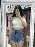 京多夢(mèng)牛仔短褲女夏季2025年新款休閑辣妹破洞褲寬松高腰顯瘦小個(gè)子熱褲 牛仔藍(lán) M （94-105斤） 曬單實(shí)拍圖