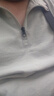 貓人短袖T恤男夏季半袖立領(lǐng)上衣寬松速干輕薄休閑服打底衫 淺灰 3XL 曬單實(shí)拍圖