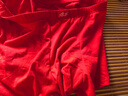 浪莎（LangSha）純棉男士大紅平角內(nèi)褲紅色本命年中腰全棉短褲頭蛇年夏季四角褲男 100%棉2條大紅平角款 2XL /180碼（建議130-150斤） 曬單實拍圖