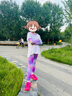 moodytiger【仙女家族】女童T恤輕薄涼感夏兒童防曬衣長袖假兩件上衣親子裝 煥色粉【仙女T】 140 cm 曬單實拍圖