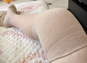 頂瓜瓜頂呱呱襪子女夏過膝防滑長筒護(hù)膝大腿襪絲襪女3雙裝膚色 均碼 曬單實拍圖