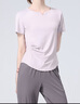 駱駝（CAMEL）戶外晨跑運(yùn)動(dòng)服女休閑短袖兩件套裝 Y23BA0L6059C5 雪柔紫 L 曬單實(shí)拍圖