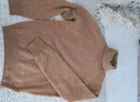 皮爾卡丹（pierre cardin）品牌感羊毛衫女純羊毛新款高領寬松軟糯毛衣羊毛加厚打底 原絨米 S 【建議85-100斤】 曬單實拍圖