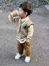 G.DUCKKIDS童裝男童秋裝套裝兒童服裝男寶寶春秋季學(xué)院風(fēng)三件套1小男孩衣服 米白色8223款-春秋 90 尺碼1~2歲【 80-90cm】cm 曬單實(shí)拍圖
