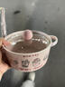 萬家全帶蓋雙耳泡面碗宿舍學(xué)生帶蓋陶瓷大容量面碗可愛飯碗大碗個人專用 少女粉雙耳面碗（帶蓋） 曬單實拍圖
