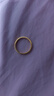 Lossot三生三世足金黃金戒指女5D硬金素圈戒指送女朋友老婆生日禮物 曬單實(shí)拍圖