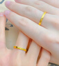 中國黃金（CHINA GOLD）黃金戒指女男款情侶對戒足金冰川指環(huán)情人節(jié)生日禮物送女友老婆 【女戒】冰山戒指 約1.1-1.2g 曬單實(shí)拍圖