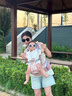 歐孕嬰兒腰凳寶寶外出座椅背帶輕便四季二合一小月齡外出多功能抱娃 升級旋鈕-蜜桃粉 + 贈棉柔口水巾 曬單實拍圖