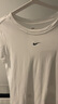 耐克(NIKE)春夏女短袖圓領(lǐng)T恤 運(yùn)動(dòng)休閑 緊身衣FV5509-100 白L 曬單實(shí)拍圖