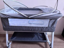 兔兔熊日本進(jìn)口鋁合金嬰兒床可移動(dòng)便攜式搖籃床可折疊多功能bb床新生兒 5鋁合金灰+椰棕乳膠墊+儲物籃+蚊 組裝 曬單實(shí)拍圖