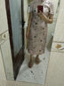 三彩大碼女裝2025夏季新款國(guó)風(fēng)旗袍連衣裙熊貓?zhí)峄㈩I(lǐng)胖MM 曬單實(shí)拍圖