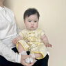 G.DUCKKIDS童裝嬰兒衣服夏季薄款嬰幼兒童裙子洋氣可愛女寶寶連體衣服包屁裙 桔色+帽子 66cm (建議寶寶4-6公斤 3-6個(gè)月)c 曬單實(shí)拍圖
