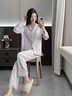 真絲睡衣女秋季長(cháng)袖送閨蜜送女友生日禮物純色簡(jiǎn)約家居服禮盒套裝 淺紫色【長(cháng)袖長(cháng)褲】 XL 【建議130-150斤】 曬單實(shí)拍圖