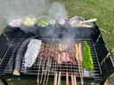 原始人燒烤架戶外燒烤爐家用庭院烤肉架木炭便攜碳烤爐子燒烤工具全套 304不銹鋼網(wǎng)-省心套餐+3斤碳 曬單實(shí)拍圖