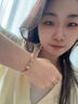 中國黃金（CHINA GOLD）永生玫瑰花黃金手鏈女款足金轉(zhuǎn)運珠編織手繩情人節(jié)生日禮物送女友 【今/次日達】永生玫瑰花手繩+6銀珠【彩繩】 曬單實拍圖