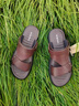 奧康男鞋涼鞋新款夏季真皮透氣休閑軟底沙灘鞋防滑耐磨外穿兩用涼拖鞋 棕色-1255714001W 【順豐包郵】 41 【標準皮鞋尺碼】 曬單實(shí)拍圖
