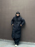 波司登（BOSIDENG）90絨長款羽絨服男女情侶款連帽防風冬季保暖厚外套 【店長推薦】黑色8056 4XL 190/108A 體重約170-190斤 曬單實拍圖