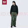 無(wú)印良品（MUJI）女式 緊密編織 運(yùn)動(dòng)衫 衛(wèi)衣 女士女款 黑色-連帽 XL  曬單實(shí)拍圖