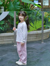 巴拉巴拉balaone童裝女童長褲兒童褲子2025新款秋吸濕排汗傘兵褲 粉紅60081 120 曬單實拍圖