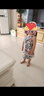 ASK JUNIOR女童裙子夏小童大花滿印連衣裙背帶裙沙灘風(fēng) 花色 100  曬單實(shí)拍圖