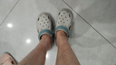 巴布豆童鞋夏季男童洞洞鞋軟底兒童拖鞋117542173淺麻灰/水月藍(lán)38-39 曬單實(shí)拍圖