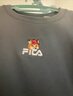 FILA斐樂(lè )t恤短袖女子韓素希同款上衣2025夏新款收腰小狐貍刺繡辣妹T恤 傳奇藍-NV XL 175/92A/XL 曬單實(shí)拍圖