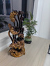 禮御友嘉黑檀根雕實木年年有魚擺件工藝品荷花魚木雕動物家居飾品客廳擺件 B款黑檀 年年有余(高30cm) 曬單實拍圖