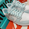 耐克（NIKE）官方男童DUNK LOW大童運(yùn)動(dòng)童鞋新款膠底低幫薄荷綠FB9109 105白/冰川藍(lán) 37.5 曬單實(shí)拍圖