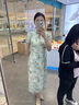 妙奕嘉新中式連衣裙裙子女夏季中國風(fēng)旗袍改良版高級感2025長裙性感純欲 霧綠水墨畫國風(fēng)改良旗袍 M 【建議95斤以下】 曬單實(shí)拍圖