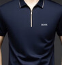 BOSS【絲】夏季高檔男士Polo衫翻領(lǐng)商務(wù)短袖T恤寬松體恤上衣 深藍(lán) 3XL 56/3XL 【建議170-200斤】 曬單實拍圖