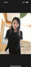 百圖betu女裝2025夏季新款T恤鏤空肌理感梭織不對稱開叉短袖女2504T11 黑色 M 曬單實拍圖