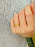 中國黃金（CHINA GOLD）黃金戒指女足金冰川情侶戒指純金七夕情人節(jié)禮物送女友老婆 12#足金冰川戒指約0.7g 曬單實(shí)拍圖