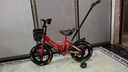 兒童自行車帶手推三輪車2-3-4歲5寶寶腳踏車上幼兒園推車溜娃神器 紅色一體輪充氣胎 12寸 曬單實(shí)拍圖
