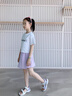 班尼路女童夏季套裝運(yùn)動(dòng)裙褲2025新款女孩涼感速干短袖洋氣短褲裙子夏裝 白BN可愛粉兔X+紫BN抱心兔XS 140 【推薦體重56-68斤】 曬單實(shí)拍圖