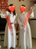 君英賢訂婚衣服女中式伴娘服顯瘦氣質(zhì)香檳色長袖姐妹團(tuán)禮服裙平時可穿 HZ569香檳色-C款 S 曬單實拍圖