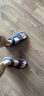 斯凱奇（Skechers）男鞋戶(hù)外沙灘鞋透氣軟底魔術(shù)貼涼鞋237286 海軍藍色/灰色/NVGY 41 曬單實(shí)拍圖