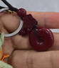 靈菲朱砂平安扣福牌鑰匙扣本命年首飾掛件男女七夕情人節(jié)禮物附證書 曬單實(shí)拍圖