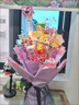 花束包裝半成品免包手工情人節DIY創(chuàng  )意花束材料鮮花零食滿(mǎn)天星 大號花筒紫色 送30根竹簽+彩燈+膠帶+賀卡 曬單實(shí)拍圖