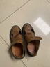 西域駱駝（VANCAMEL）真皮涼鞋男士夏季外穿運動(dòng)包頭防滑開(kāi)車(chē)上班爸爸沙灘洞洞拖鞋大碼 棕色 43 曬單實(shí)拍圖