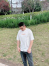 真維斯短袖t恤男士夏季ins冰絲薄款潮流圓領(lǐng)百搭大碼加肥加大寬松上衣服 6886白色 XL (推薦120-135斤) 曬單實(shí)拍圖